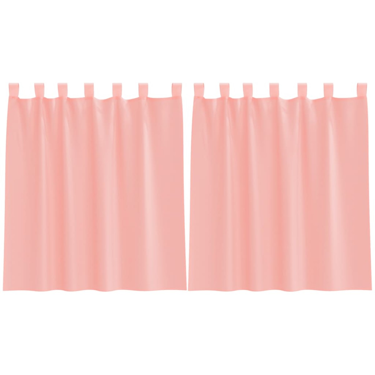 vidaXL Κουρτίνες Voile με Θηλιές 2 τεμ. Ροζ 140x140 εκ.