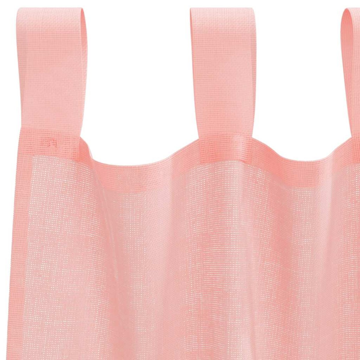 vidaXL Κουρτίνες Voile με Θηλιές 2 τεμ. Ροζ 140x140 εκ.