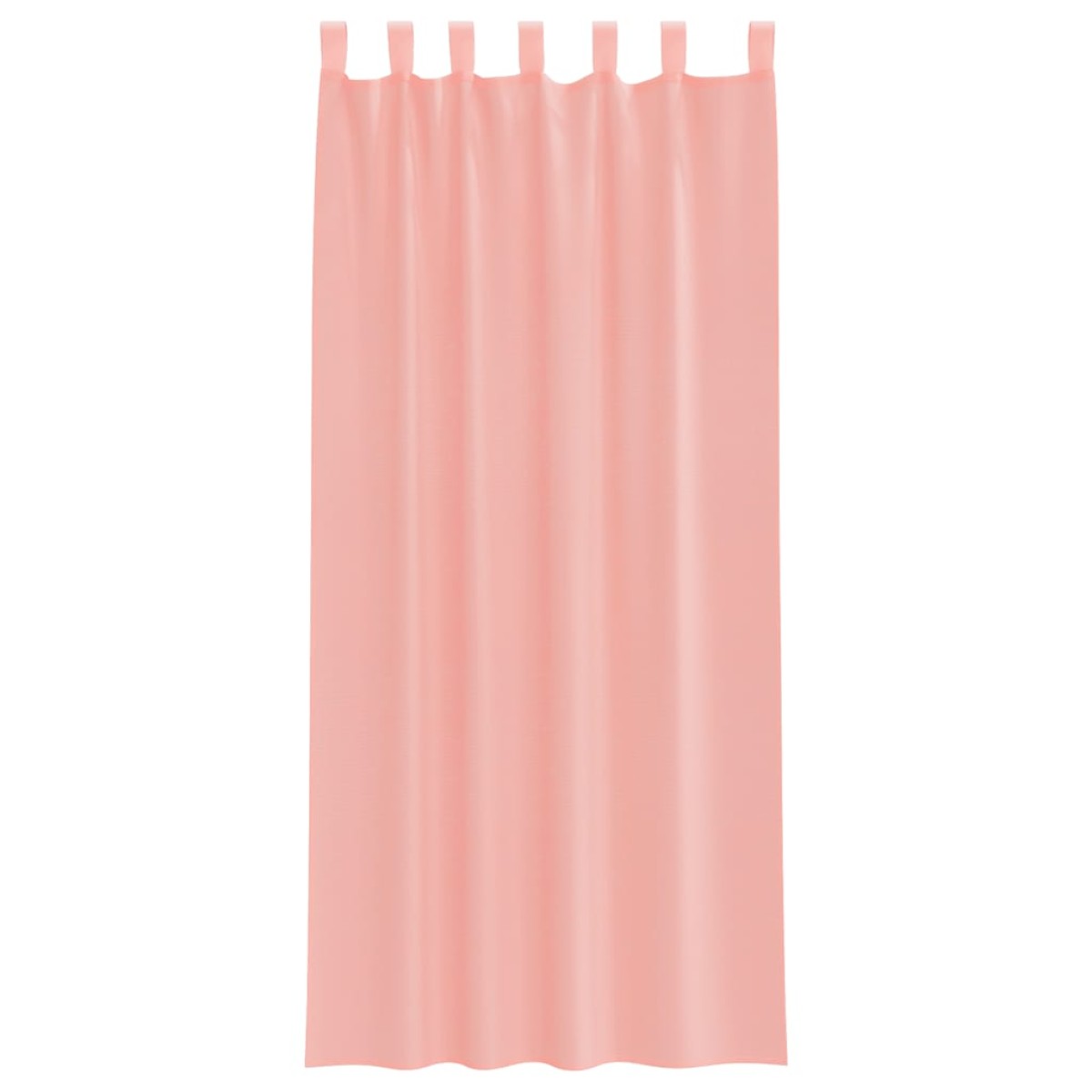 vidaXL Κουρτίνες Voile με Θηλιές 2 τεμ. Ροζ 140x225 εκ.