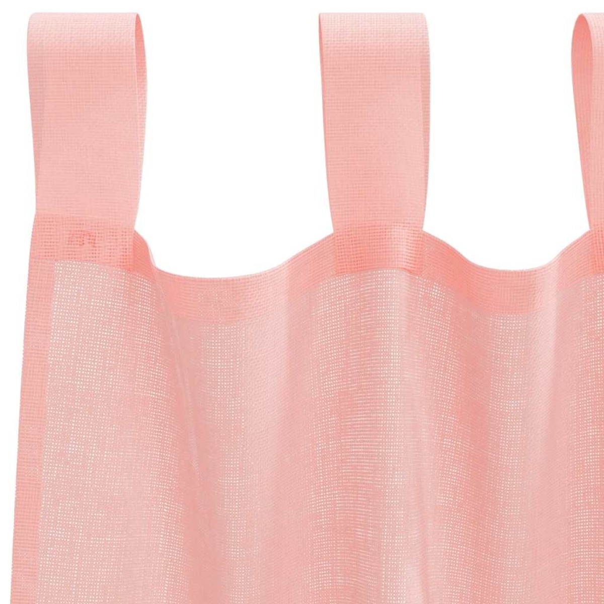 vidaXL Κουρτίνες Voile με Θηλιές 2 τεμ. Ροζ 140x225 εκ.