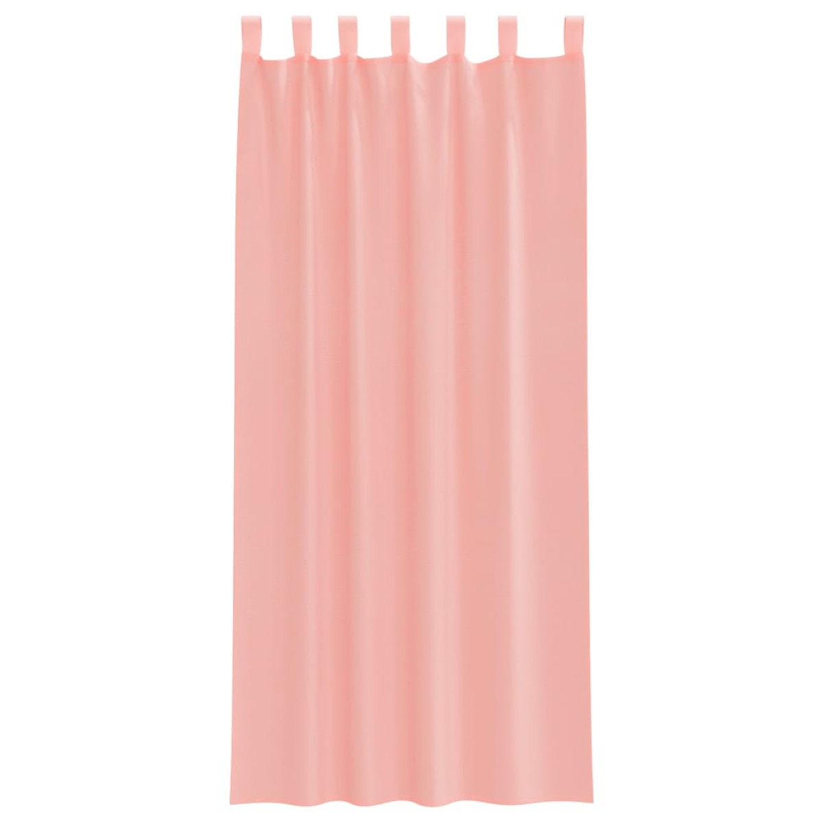 vidaXL Κουρτίνες Voile με Θηλιές 2 τεμ. Ροζ 140x245 εκ.