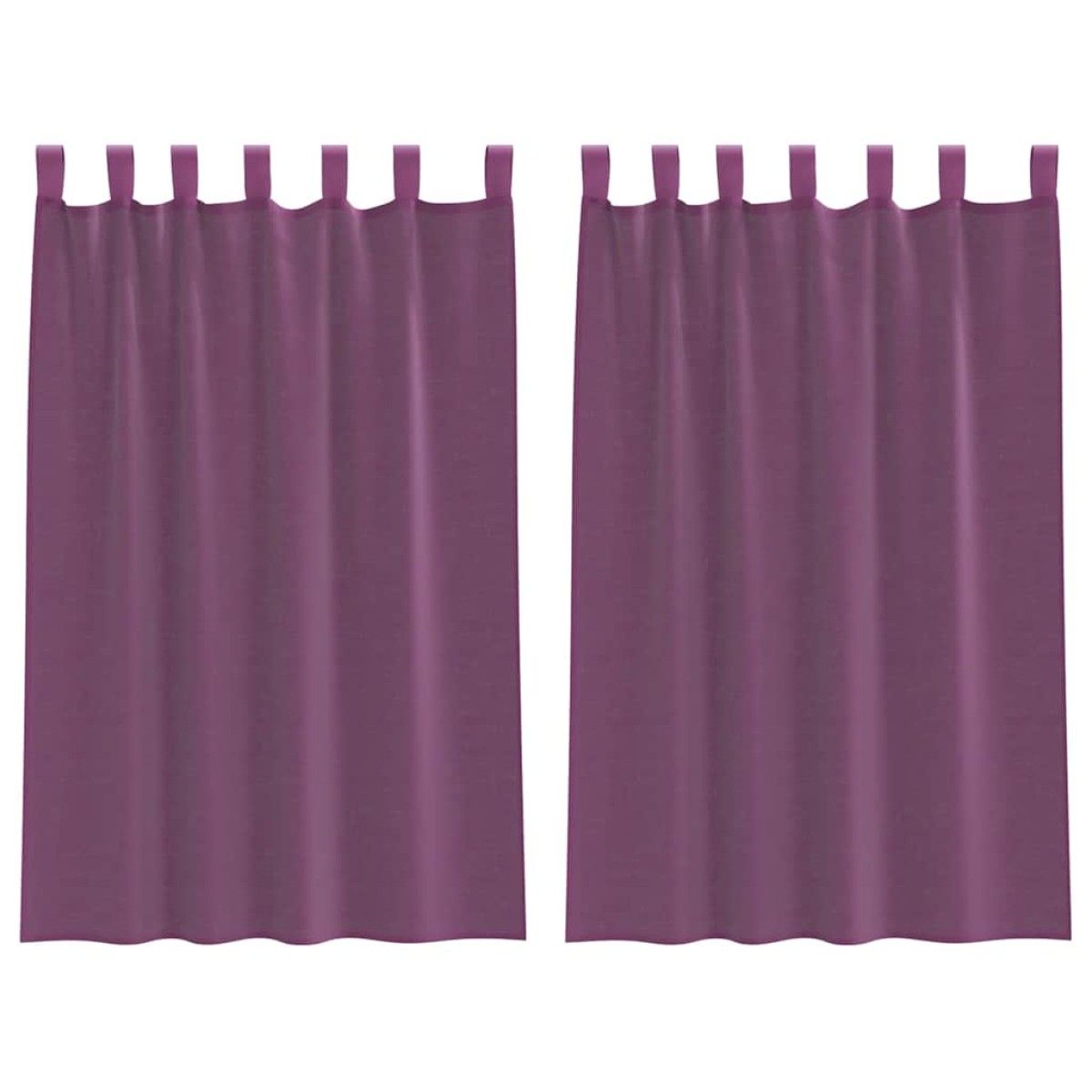 vidaXL Κουρτίνες Voile με Θηλιές 2 τεμ. Μωβ 140x175 εκ.
