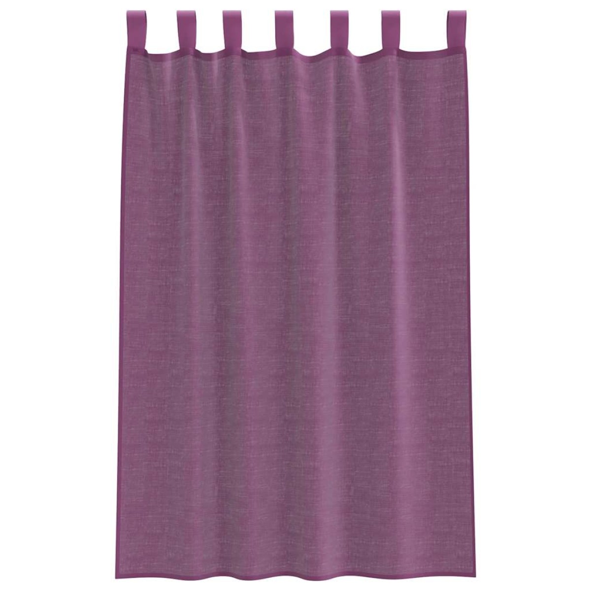 vidaXL Κουρτίνες Voile με Θηλιές 2 τεμ. Μωβ 140x175 εκ.
