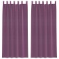 vidaXL Κουρτίνες Voile με Θηλιές 2 τεμ. Μωβ 140x225 εκ.