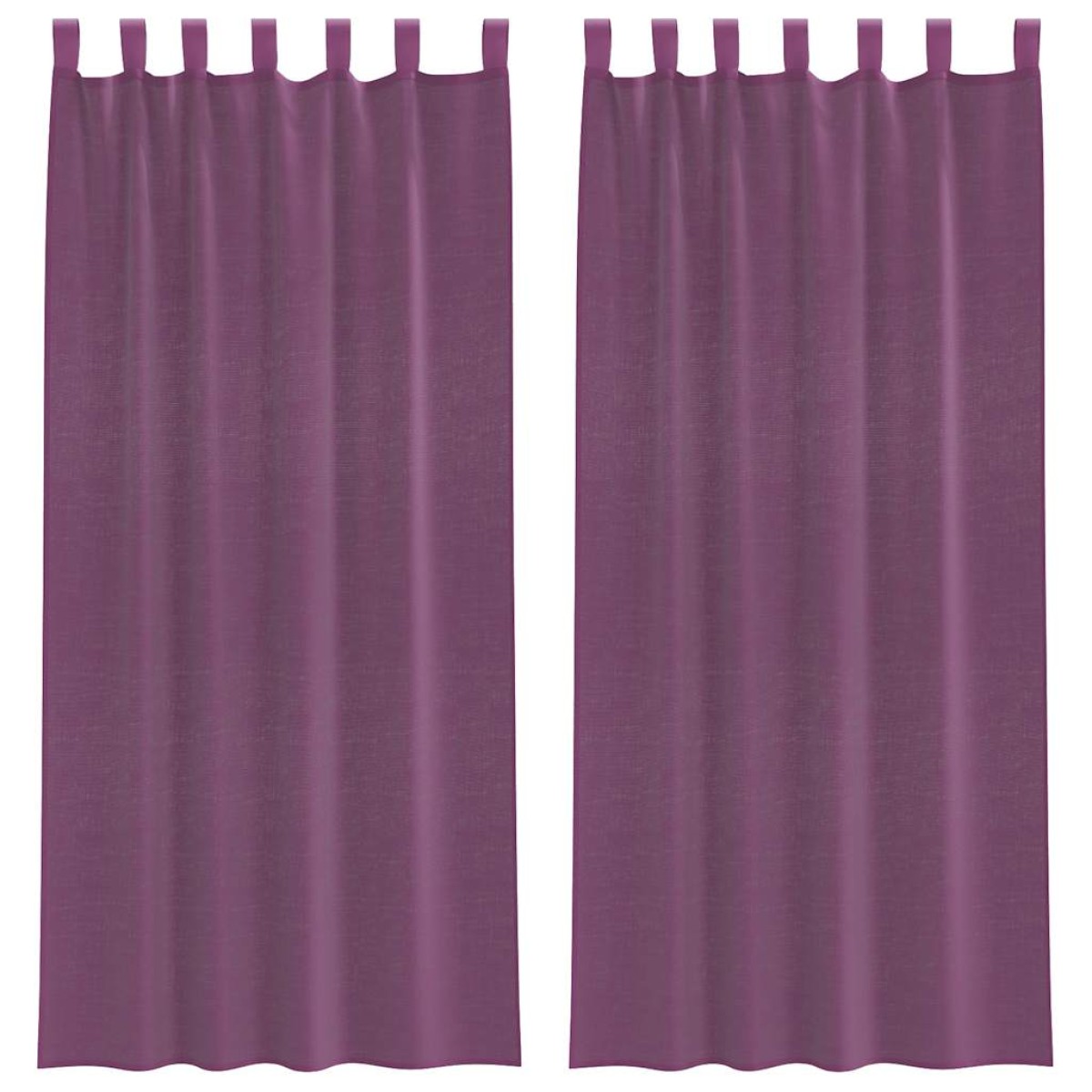 vidaXL Κουρτίνες Voile με βρόχους 2 τεμάχια Μοβ 140x245 εκ.