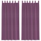 vidaXL Κουρτίνες Voile με βρόχους 2 τεμάχια Μοβ 140x245 εκ.