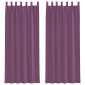 vidaXL Κουρτίνες Voile με Θηλιές 2 τεμ. Μωβ 140x260 εκ.