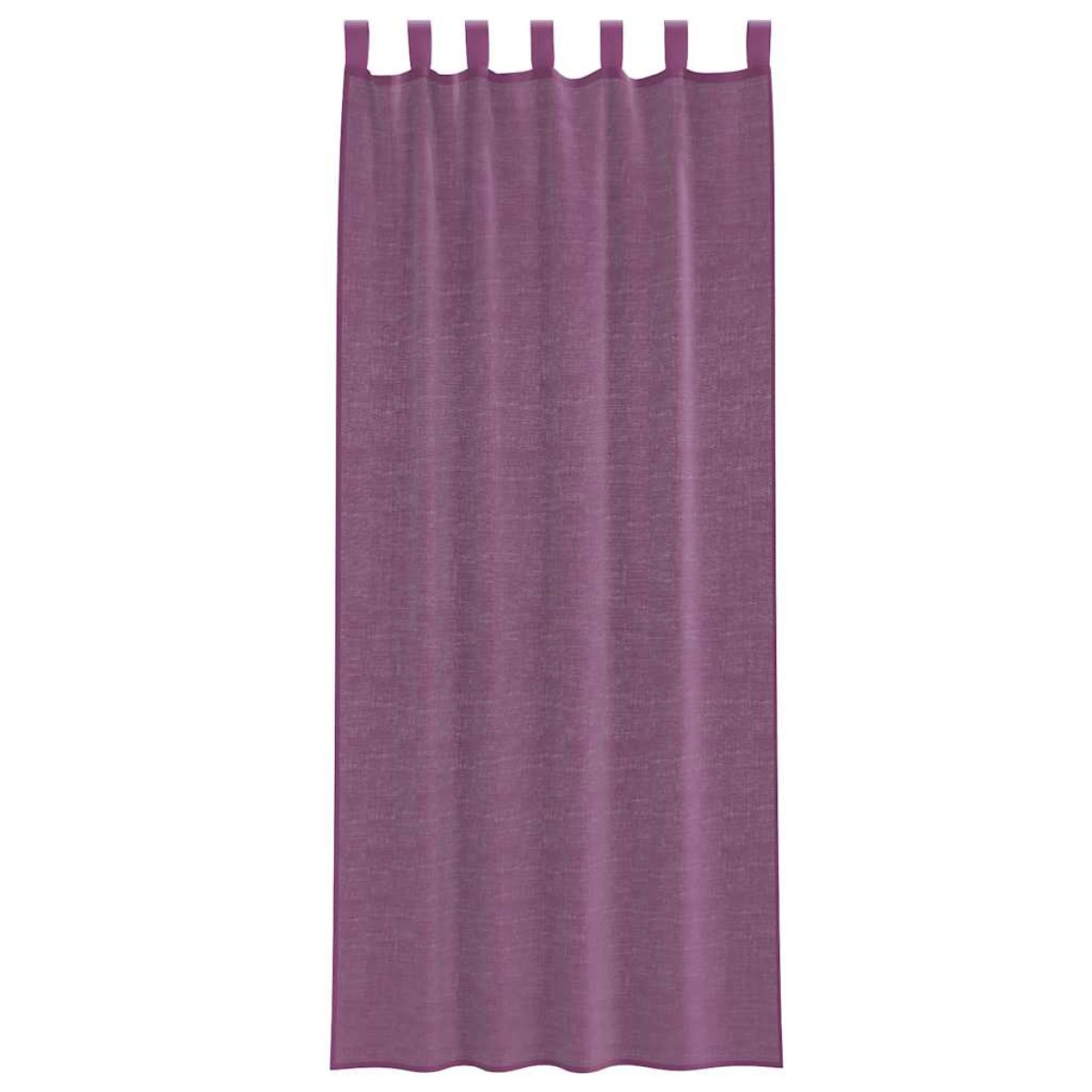 vidaXL Κουρτίνες Voile με Θηλιές 2 τεμ. Μωβ 140x260 εκ.