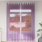 vidaXL Κουρτίνες Voile με Θηλιές 2 τεμ. Μωβ 140x260 εκ.