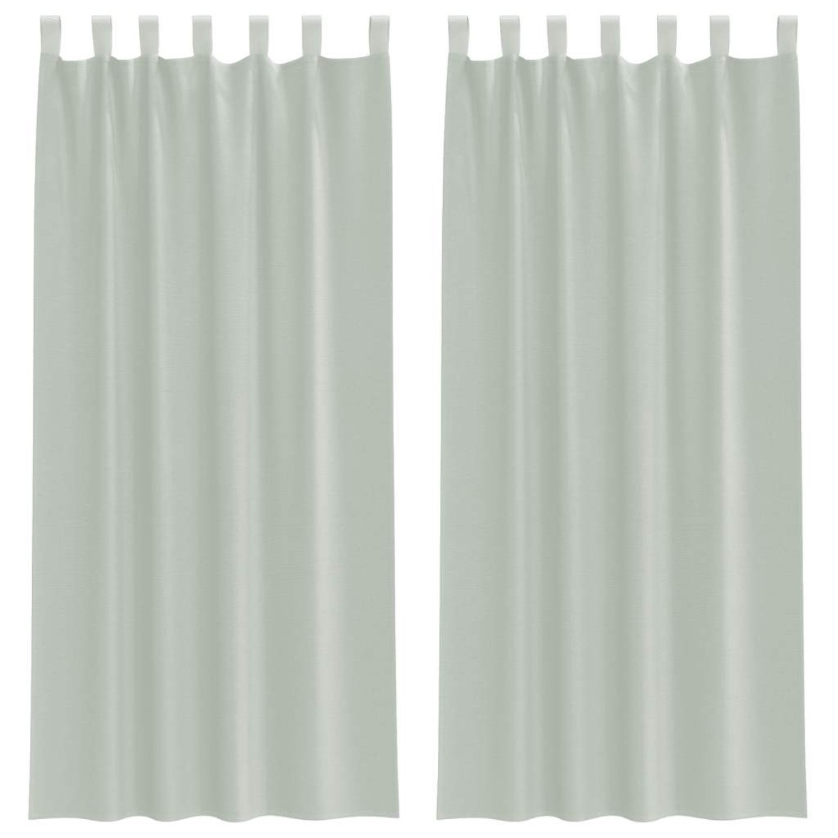 vidaXL Κουρτίνες Voile με Θηλιές 2 τεμ. Ανοιχτό Γκρι 140x245 εκ.