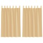 vidaXL Κουρτίνες Voile με βρόχους 2 τεμάχια Άμμος 140x175 cm