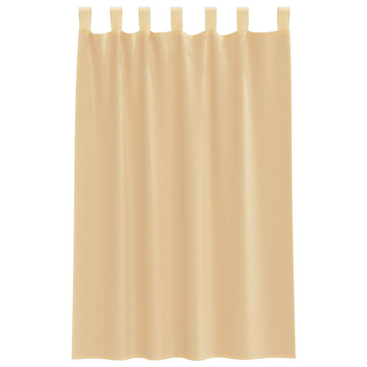vidaXL Κουρτίνες Voile με βρόχους 2 τεμάχια Άμμος 140x175 cm