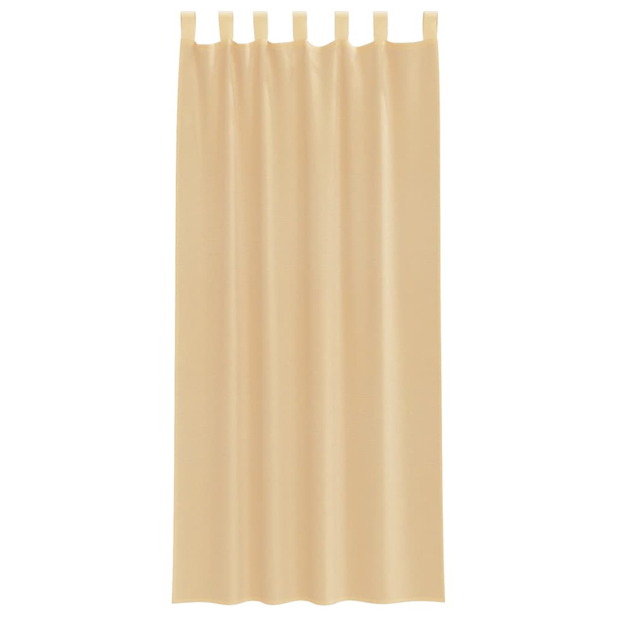 vidaXL Κουρτίνες Voile με βρόχους 2 τεμάχια Άμμος 140x225 cm