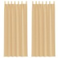 vidaXL Κουρτίνες Voile με βρόχους 2 τεμάχια Άμμος 140x260 cm