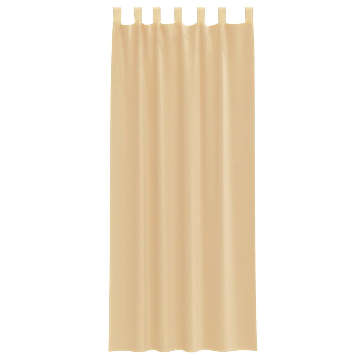 vidaXL Κουρτίνες Voile με βρόχους 2 τεμάχια Άμμος 140x260 cm