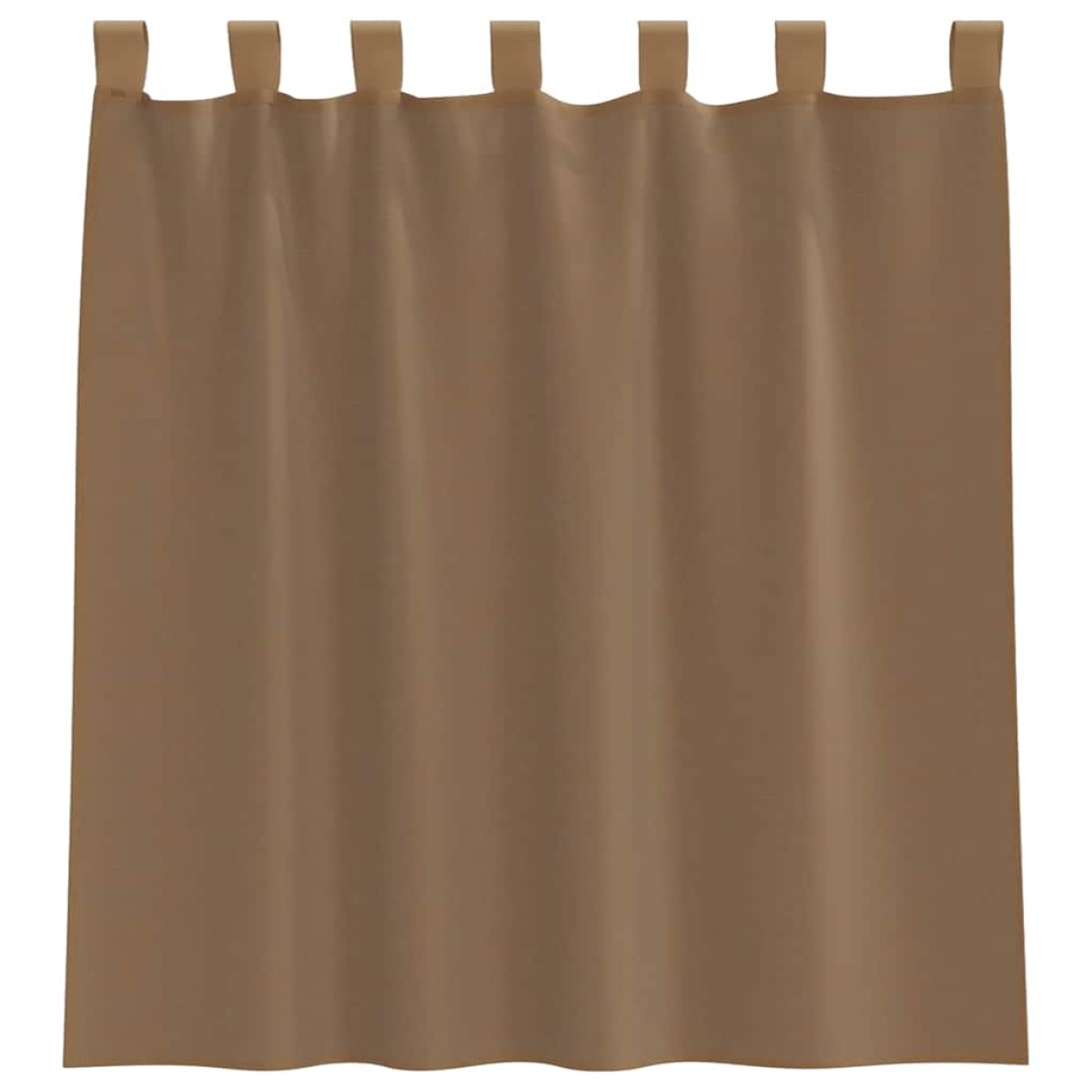 vidaXL Κουρτίνες Voile με Θηλιές 2 τεμ. Ανοιχτό Καφέ 140x140 εκ.