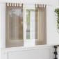 vidaXL Κουρτίνες Voile με Θηλιές 2 τεμ. Ανοιχτό Καφέ 140x140 εκ.