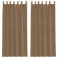 vidaXL Κουρτίνες Voile με Θηλιές 2 τεμ. Ανοιχτό Καφέ 140x225 εκ.
