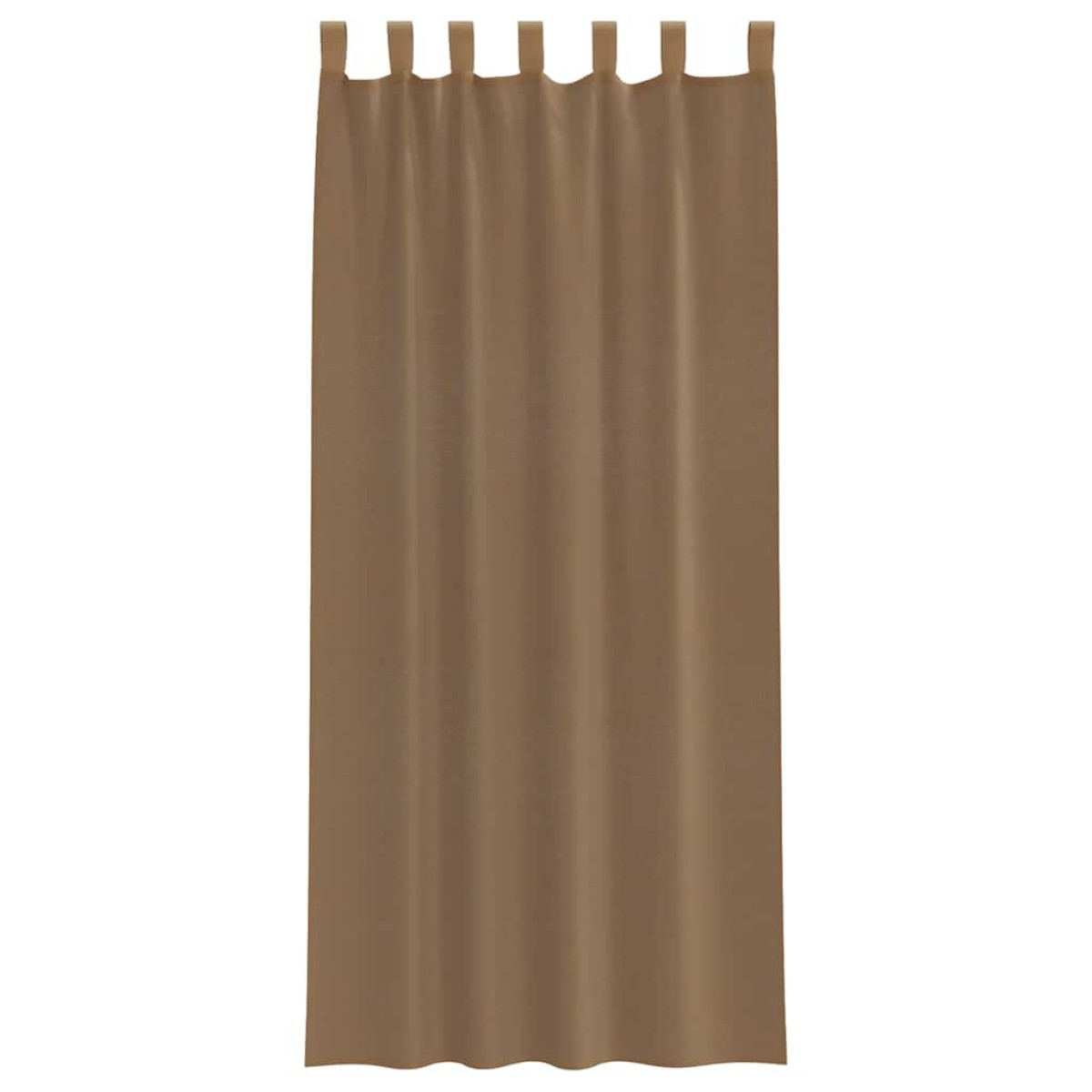 vidaXL Κουρτίνες Voile με Θηλιές 2 τεμ. Ανοιχτό Καφέ 140x245 εκ.