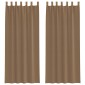 vidaXL Κουρτίνες Voile με Θηλιές 2 τεμ. Ανοιχτό Καφέ 140x260 εκ.