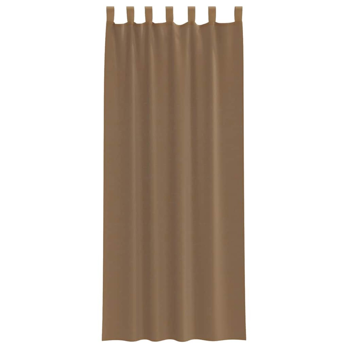 vidaXL Κουρτίνες Voile με Θηλιές 2 τεμ. Ανοιχτό Καφέ 140x260 εκ.