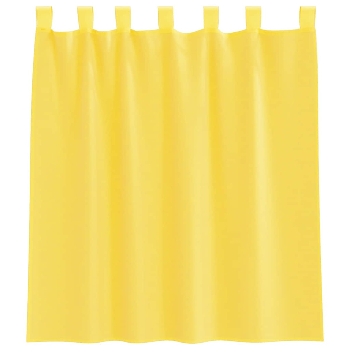 vidaXL Κουρτίνες Voile με Θηλιές 2 τεμ. Κίτρινες 140x140 εκ.