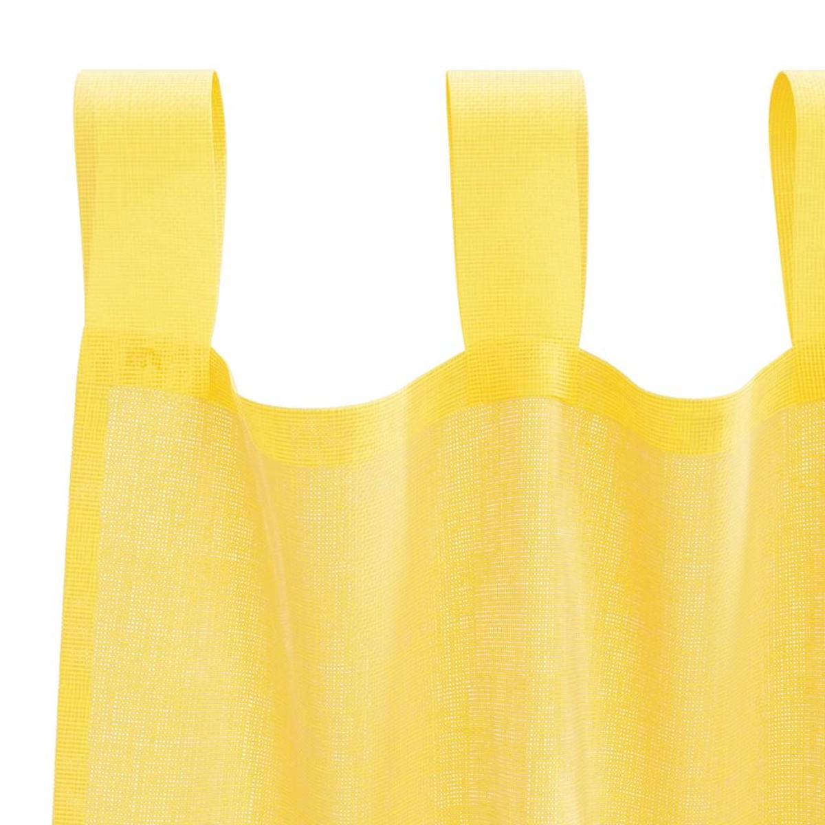 vidaXL Κουρτίνες Voile με Θηλιές 2 τεμ. Κίτρινες 140x140 εκ.