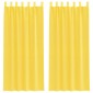 vidaXL Κουρτίνες Voile με Θηλιές 2 τεμ. Κίτρινες 140x225 εκ.
