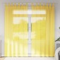 vidaXL Κουρτίνες Voile με Θηλιές 2 τεμ. Κίτρινες 140x225 εκ.