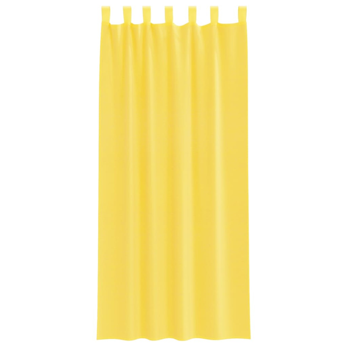 vidaXL Κουρτίνες Voile με Θηλιές 2 τεμ. Κίτρινες 140x245 εκ.