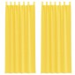 vidaXL Κουρτίνες Voile με Θηλιές 2 τεμ. Κίτρινες 140x260 εκ.