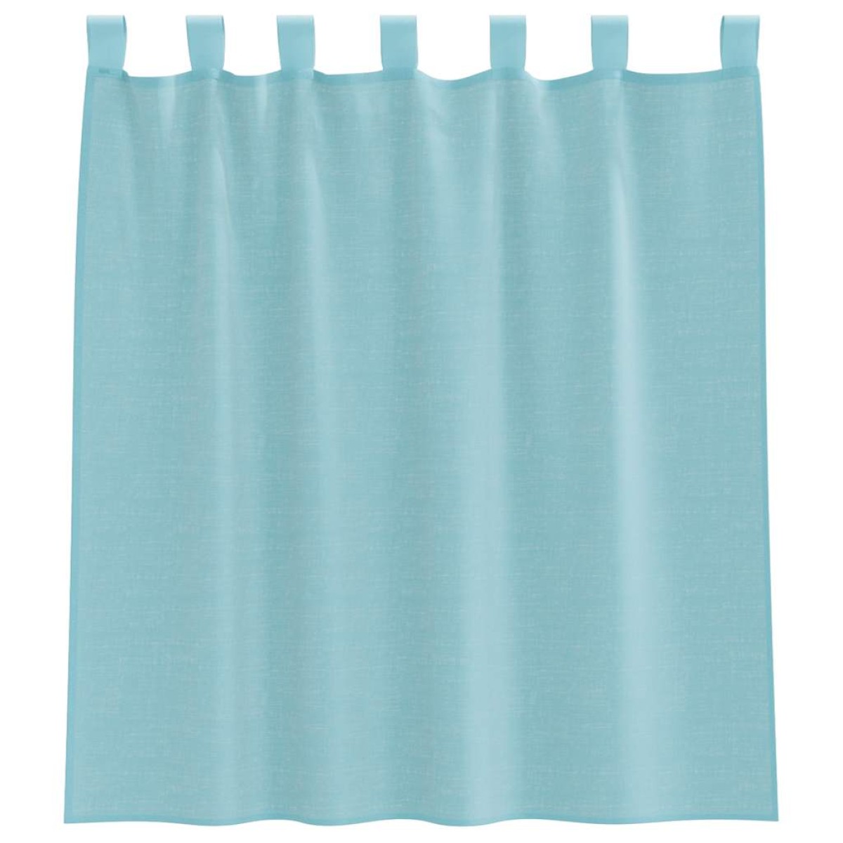 vidaXL Κουρτίνες Voile με Θηλιές 2 τεμ. Τυρκουάζ 140x140 εκ.