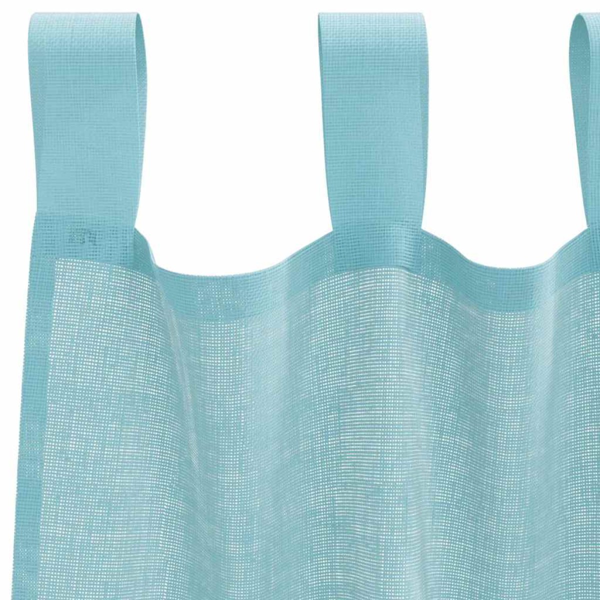 vidaXL Κουρτίνες Voile με Θηλιές 2 τεμ. Τυρκουάζ 140x140 εκ.