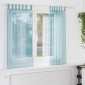 vidaXL Κουρτίνες Voile με Θηλιές 2 τεμ. Τυρκουάζ 140x175 εκ.