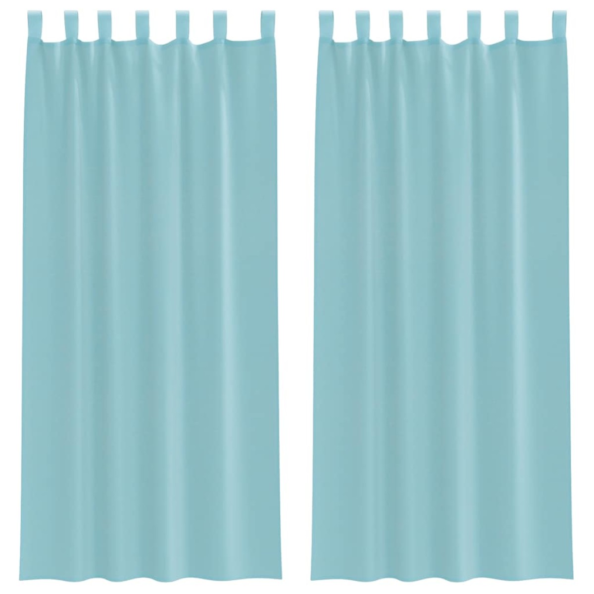 vidaXL Κουρτίνες Voile με Θηλιές 2 τεμ. Τυρκουάζ 140x225 εκ.