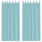 vidaXL Κουρτίνες Voile με Θηλιές 2 τεμ. Τυρκουάζ 140x225 εκ.
