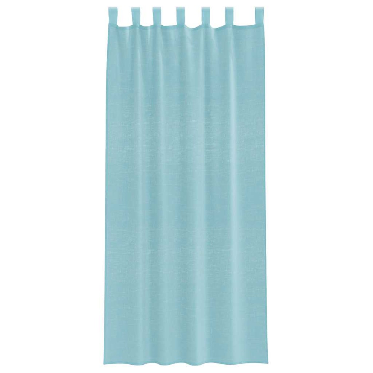 vidaXL Κουρτίνες Voile με Θηλιές 2 τεμ. Τυρκουάζ 140x225 εκ.