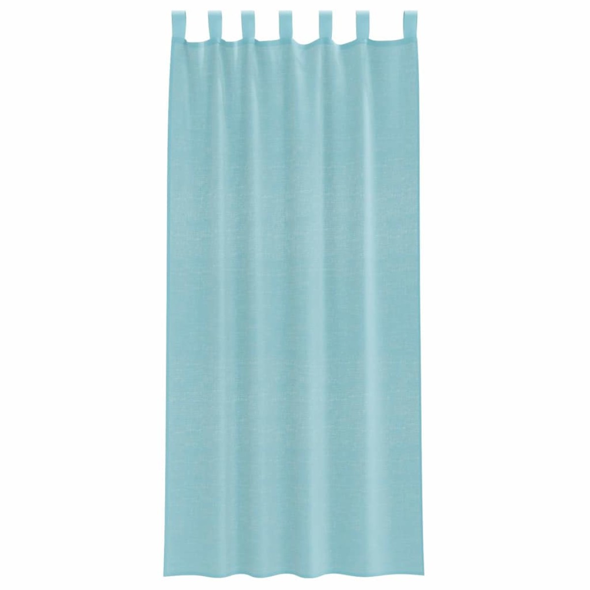 vidaXL Κουρτίνες Voile με Θηλιές 2 τεμ. Τυρκουάζ 140x245 εκ.