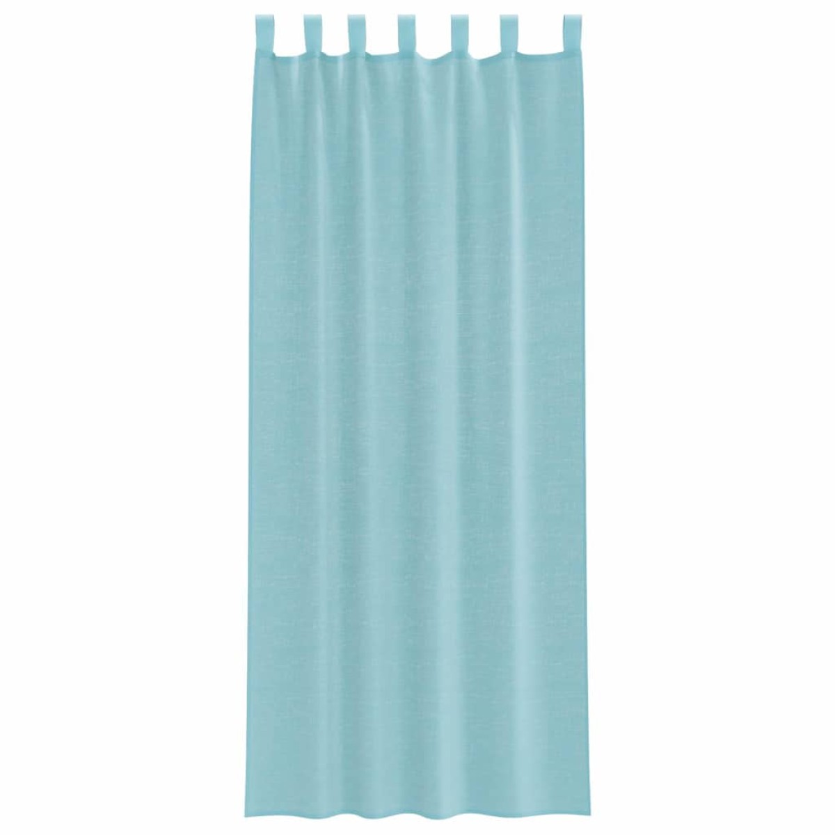 vidaXL Κουρτίνες Voile με Θηλιές 2 τεμ. Τυρκουάζ 140x260 εκ.