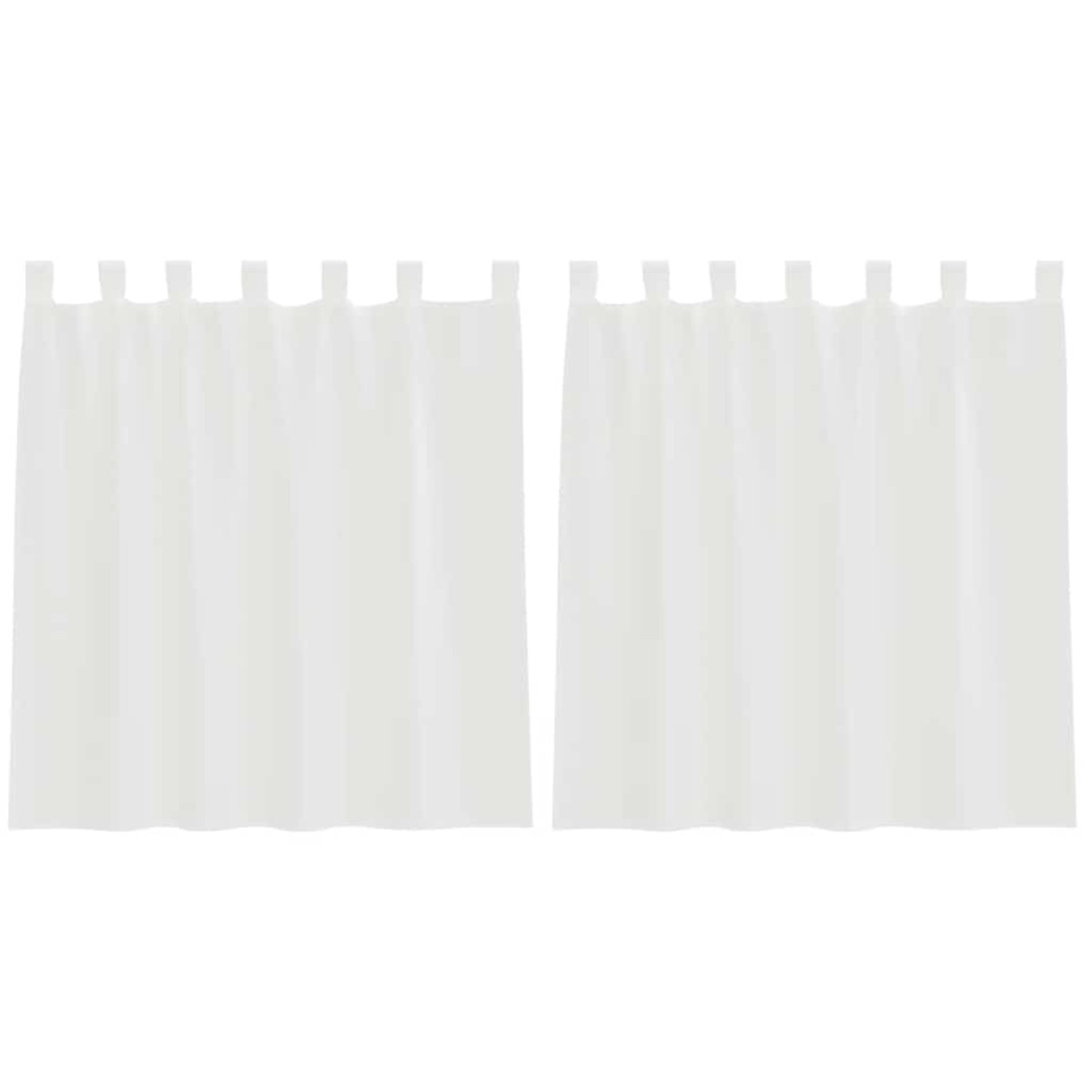 vidaXL Κουρτίνες Voile με βρόχους 2 τεμάχια Λευκό 140x140 cm