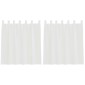 vidaXL Κουρτίνες Voile με βρόχους 2 τεμάχια Λευκό 140x140 cm