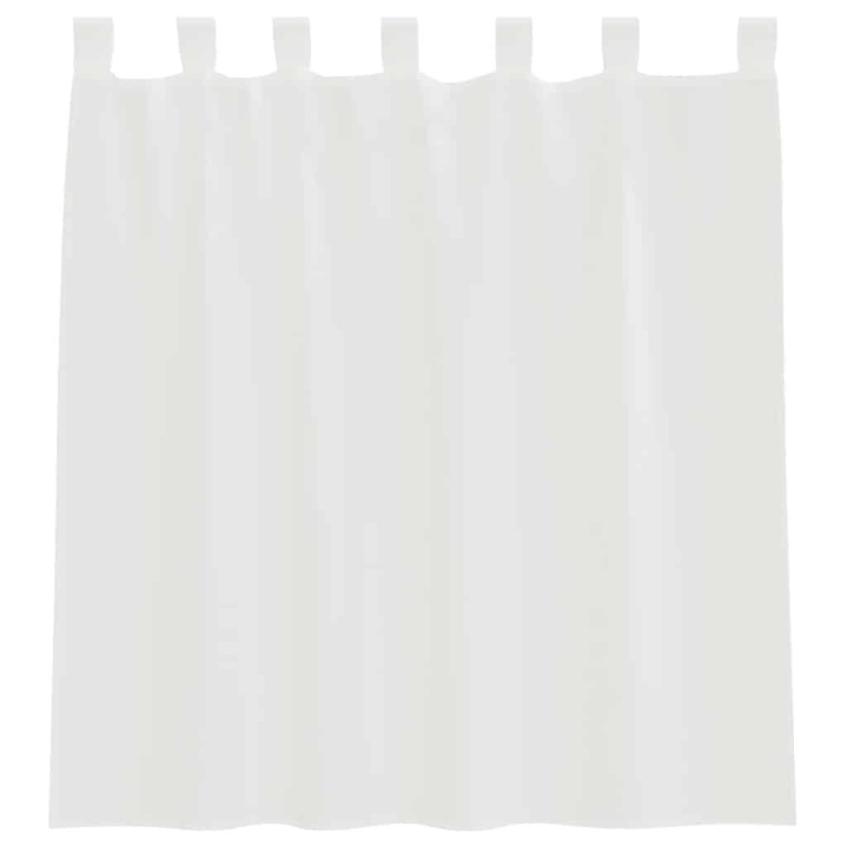 vidaXL Κουρτίνες Voile με βρόχους 2 τεμάχια Λευκό 140x140 cm
