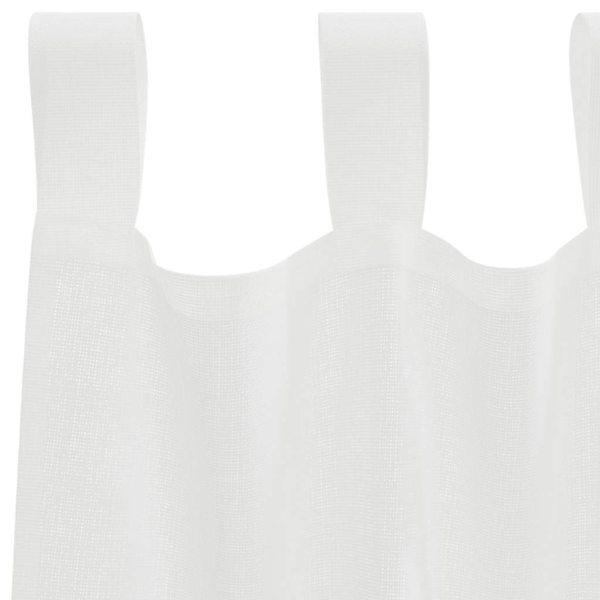 vidaXL Κουρτίνες Voile με βρόχους 2 τεμάχια Λευκό 140x140 cm