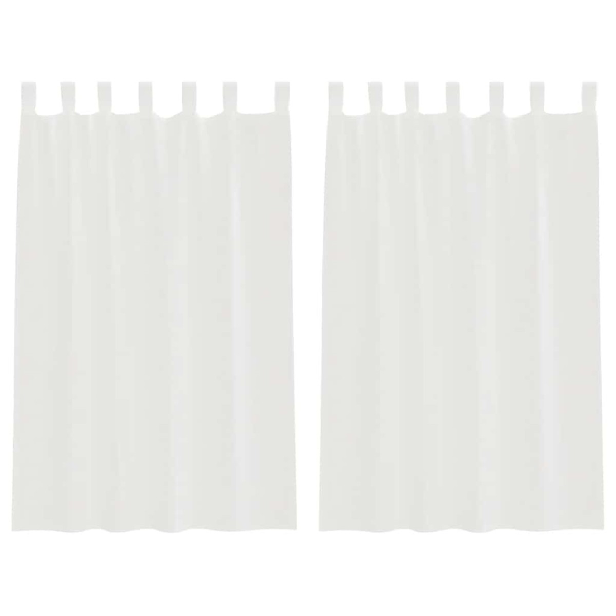 vidaXL Κουρτίνες Voile με βρόχους 2 τεμάχια Λευκό 140x175 cm