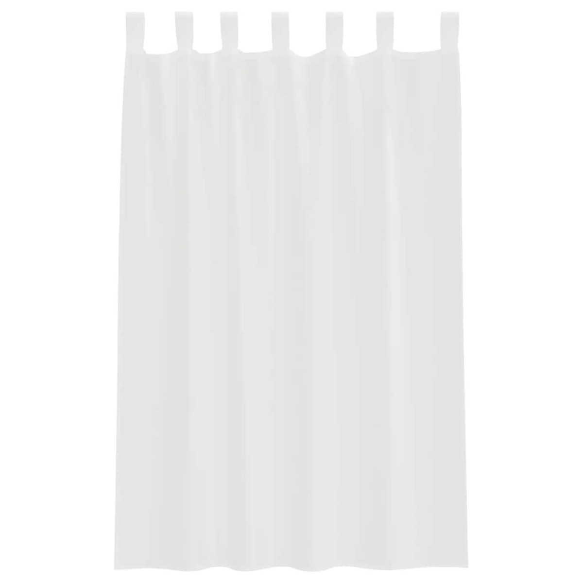 vidaXL Κουρτίνες Voile με βρόχους 2 τεμάχια Λευκό 140x175 cm