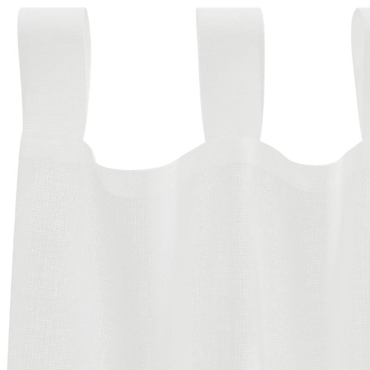 vidaXL Κουρτίνες Voile με βρόχους 2 τεμάχια Λευκό 140x175 cm