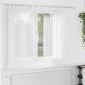 vidaXL Κουρτίνες Voile με βρόχους 2 τεμάχια Λευκό 140x175 cm