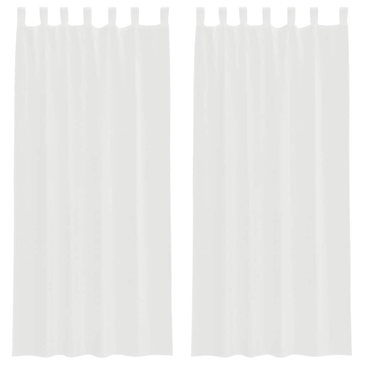 vidaXL Κουρτίνες Voile με βρόχους 2 τεμάχια Λευκό 140x225 cm