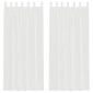 vidaXL Κουρτίνες Voile με βρόχους 2 τεμάχια Λευκό 140x225 cm