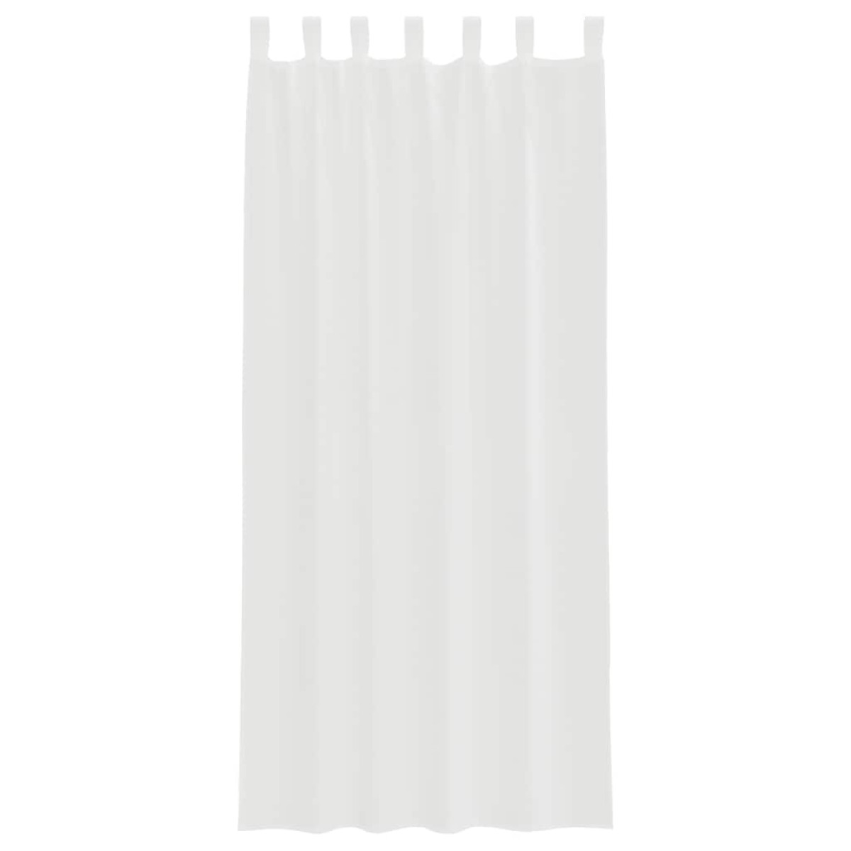vidaXL Κουρτίνες Voile με βρόχους 2 τεμάχια Λευκό 140x225 cm
